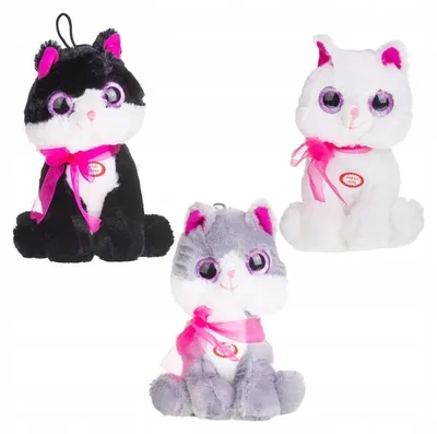 Produktbild von Deef Plüschkatze mit Sound, 19 cm, Grau