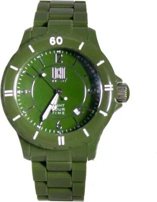 Produktbild von Light Time Armbanduhr Quarz Herren Kunststoff Datum Grün L116ARM