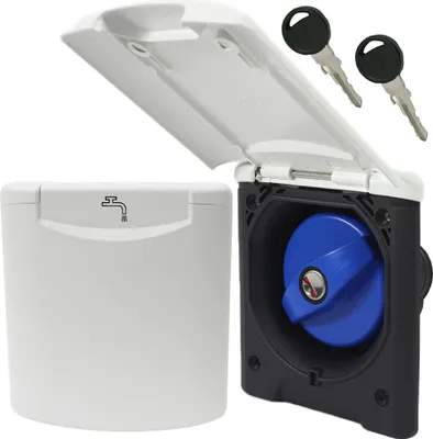 Immagine prodotto di Tappo per bocchettone + serbatoio acqua dolce caravan camper barca tappo magnetico 40 mm bianco