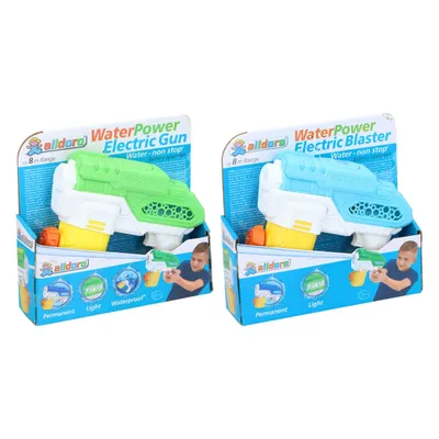 Produktbild von 2x Elektrische Wasserpistole mit Lichteffekten Batteriebetrieben 8m Reichweite 230ml Tank Wasser Pistole Spritzpistolen