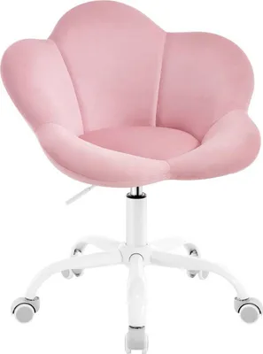 Produktbild von WOLTU Kinder Schreibtischstuhl, Bürostuhl, ergonomisch, höhenverstellbar, Samt : Hellrosa Farbe: Hellrosa
