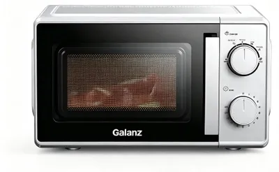 Imagen del producto de Microondas - Modelo de encimera - Capacidad de 20 litros - Potencia de 700 W - Mandos giratorios mecánicos - 6 niveles de potencia - Función de descongelación - Color plateado