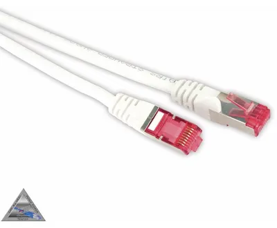 Zdjęcie produktu dla Kabel krosowy kat6A S/FTP PIMF bezhalogenowy biały 1m