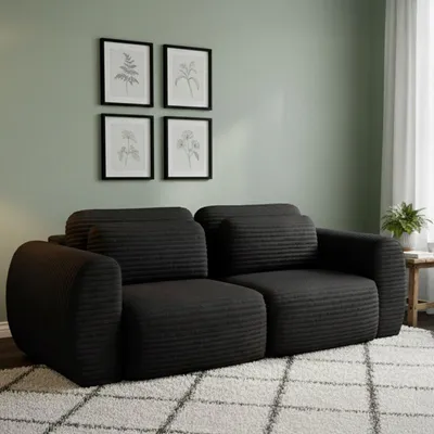 Immagine prodotto di Golgi - Divano Letto 2 Posti, 266x121 cm Nero, Contenitore