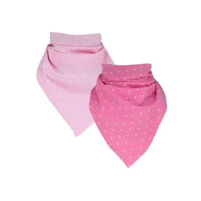 Produktbild von 2er Set Halstuch Dreieckstuch Kopftuch Mädchen Kinder, rosa/pink