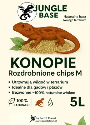 Obrázek produktu pro Jungle Base konopný substrát pro plazy - 100% přírodní podestýlka do terárií 5L Jungle Base konopná drť M - 100% přírodní podestýlka do terárií pro plazy 5L