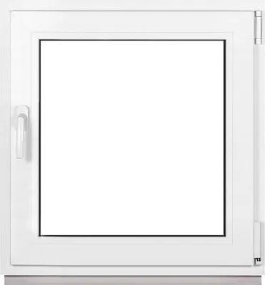 Obrázok produktu pre Framex okno do pivnice PVC biele šírka x výška 75 x 80 cm (750 x 800 mm) dvojité (32 mm) otočné/sklopné DIN pravé - Premium - všetky veľkosti