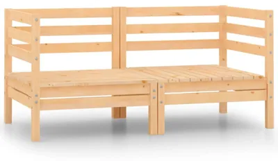 Produktbild von vidaXL 2-Sitzer-Gartensofa Kiefer Massivholz