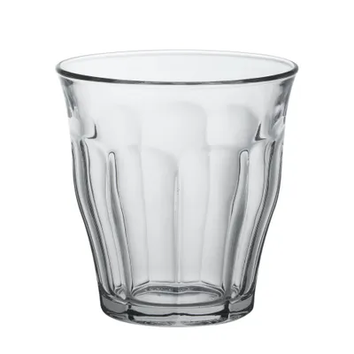 Produktbild von Duralex 1026AC04A0111 Picardie Quatre Trinkglas, Wasserglas, Saftglas, 220ml, Glas, transparent, 4 Stück