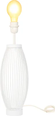 Zdjęcie produktu dla Podstawa lampy stołowej Trefor biała 51cm - Metalowa podstawa lampy skandynawskiej