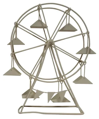 Produktbild von Minigarten Riesenrad Deko weiß 26 cm Metall Gartenfigur