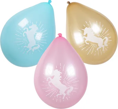 Obrázok produktu pre 6 Luftballons - Einhorn - ca. Ø 25 cm