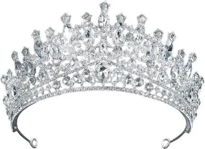 Produktbild von Kronen Tiara mit Kristallen für Hochzeit und Feste
