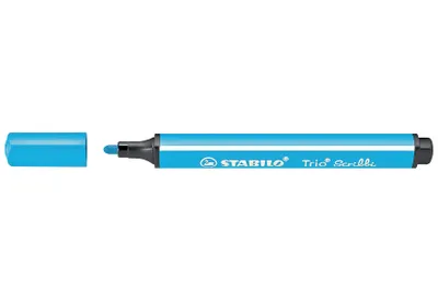 Produktbild von Gefederter Dreikant-Filzstift - STABILO Trio Scribbi - Einzelstift - hellblau