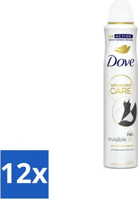 Image de Dove Déodorant Spray - Invisiblement Sec - 200 ml - Pack avantage - 12 pièces