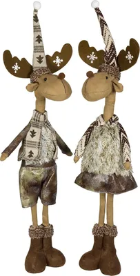 Produktbild von Elch 65cm stehend, Pärchen, 2er Set Dekofigur Weihnachten