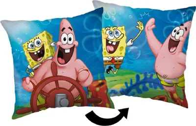 Produktbild von Sponge Bob Kopfkissen (1 Stück) Premium Dekokissen mit beidseitigem Digitaldruck