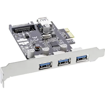 Zdjęcie produktu dla InLine 76662C, PCIe, USB 3.2 Gen 1 (3.1 Gen 1), Niskoprofilowy, 100 mm, 1,31 mm, 120 mm