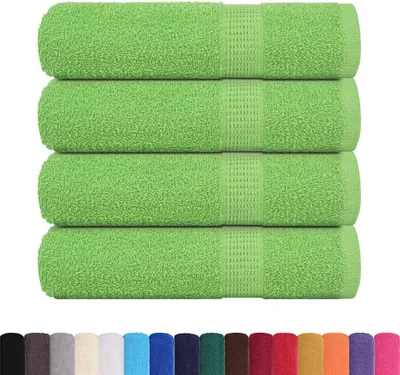 Obrázok produktu pre vidaXL Osušky FROGN, 4 ks, jablkovozelená, 70 x 140 cm, 360 g/m²
