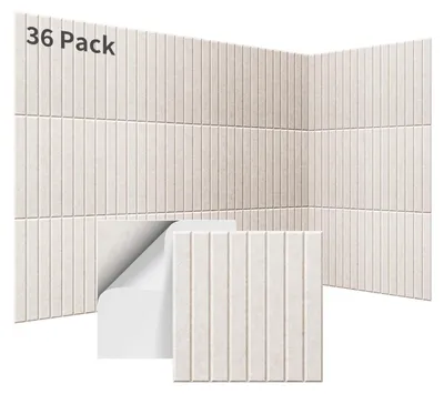 Zdjęcie produktu dla Akustyczne panele 36 sztuk - Samoprzylepne - Dźwiękochłonne - Wysoka gęstość 230kg/m³