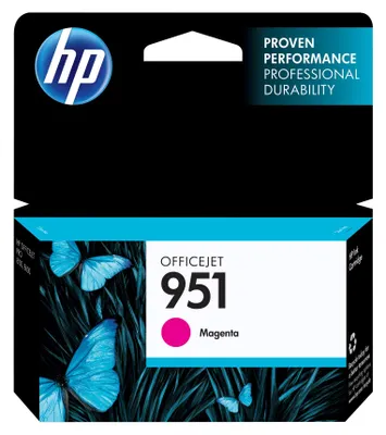 Productafbeelding van HP 951 originele paarse inktcartridge, standaard opbrengst, paars, pigmentgebaseerde inkt, 8 ml, 1 stuk, verpakt per stuk