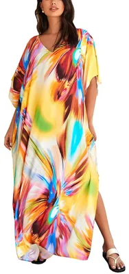 Imagen del producto de Solidchoice - Caftán bohemio de secado rápido, ideal para la playa y el verano