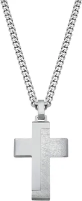 Produktbild von s.Oliver 2024253 Herren Collier Kreuz Edelstahl Silber 50 cm