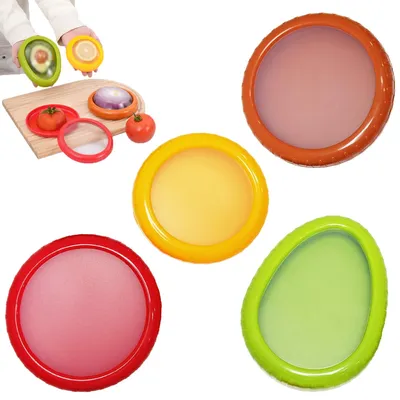 Produktbild von Wiederverwendbare Obstaufbewahrung Set von 4 Farben