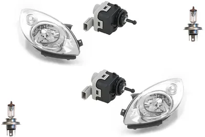 Produktbild von Scheinwerfer passend für Renault Twingo II 07-11 + H4 Links Rechts m. Stellmotor 7701063997 260609027R 8200629462 8200501939 2605600Q0E 2605623 Johns
