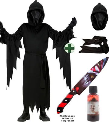 Produktbild von Kostüm Lang mit Messer Clown u Blut Größe: 128