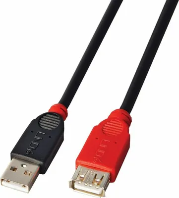 Produktbild von Lindy 42817, 5 m, USB A, USB A, USB 2.0, 0,48 Gbit/s, Schwarz