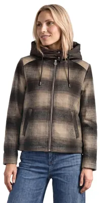 Produktbild von Street One Damen Jacke mit Wollanteil und abnehmbarer Kapuze