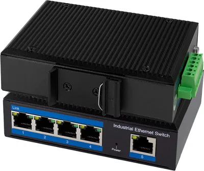 Zdjęcie produktu dla LogiLink Professional NS200P Przemysłowy przełącznik Fast Ethernet PoE LogiLink, 5-portowy