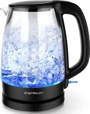 Produktbild von Aigostar Glas Wasserkocher 2200W, 1.7L LED Beleuchtung, Kabellos