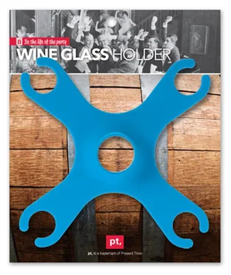 Weinglashalter Spider für 4 Gläser, blau, Kunststoff