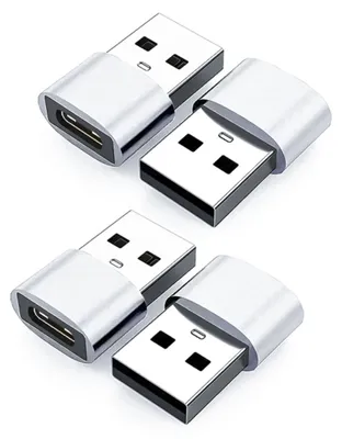 Obrázok produktu pre INF USB na USB-C adaptér 4 ks ABS+hliníková zliatina nabíjanie a dáta Strieborná