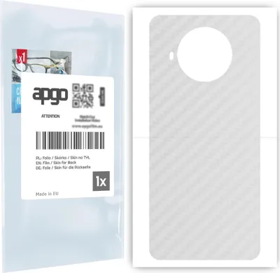 Produktbild von apgo Rückseite Schutzfolie für Xiaomi Redmi Note 9 Pro 5G -  Hinten Schutzfolie Carbon Transparent (durchsichtig), Rückseite Folie schützt vor Kratzern und Fingerabdrücken