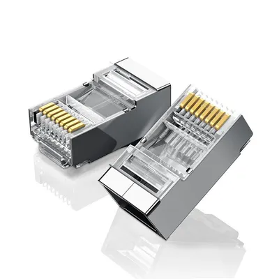 Obrázok produktu pre Ugreen 10x konektor pre RJ45 8P8C (UTP Cat6 / Cat5 / Cat5e) - strieborný