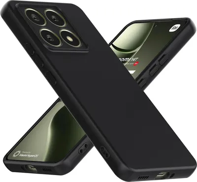 Immagine prodotto di Custodia in silicone per Xiaomi 14T copertura protettiva nero opaco Backcover custodia del telefono cellulare