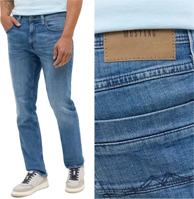 Produktbild von MUSTANG, Herren Jeanshosen, Straight fit, Washington straight, W33 L30, Blau, Jeans, baggyjeans, buggy