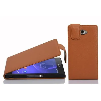Immagine prodotto di Cadorabo custodia protettiva per Sony Xperia M2 / M2 AQUA cover in marrone Flip case custodia del telefono cellulare Case Cover imitazione pelle
