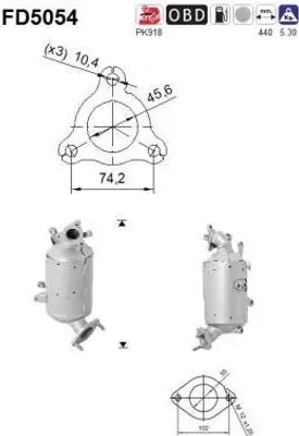 Obrázek produktu pro Filtr Pevných Částic Dpf Hyundai 1.7Crdi Euro 5