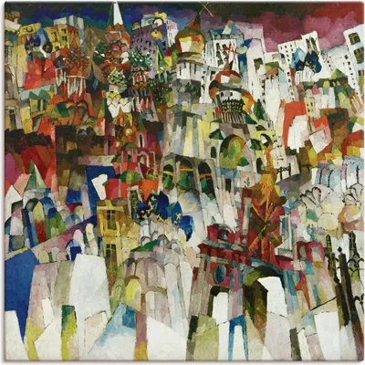 Produktbild von ARTland Leinwandbild Moskau, 1913 Größe: 70x70 cm