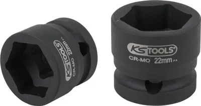 Produktbild von KS Tools 515.0071, Steckschlüssel-Satz, 1/2", Metrisch, 15 Kopf/Köpfe, 22 mm, Chrom-Molybdän-Stahl