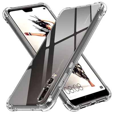 Zdjęcie produktu dla Techsuit Shockproof Clear Silicone etui do Huawei P20 Pro – przezroczyste