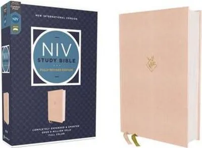 Produktbild von NIV Study Bible, Fully Revised Edition (Study Deeply. Believe Wholeheartedly.), Cloth Over Board, Pink, Red Letter, Comfort Print