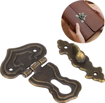 Image de Qcwwy HaSP Latch Style antique Boîtes en alliage de zinc Bronze Verrous de capture colorés f��r Boîtes en bois antiques 10 p��ck f��r Boîtes à bijoux