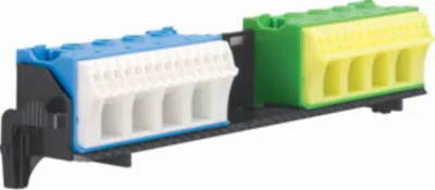 Produktbild von HAGER Träger, univers mit, mit 2 x 18 PE/N-Klemmen in Quick-Connect Technik, waagerecht