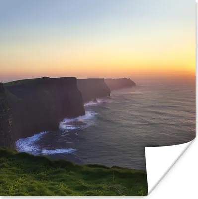 Produktbild von MuchoWow® Poster Sonnenaufgang an den Cliffs of Moher in Irland 50x50 cm - Wohnzimmerdekoration
