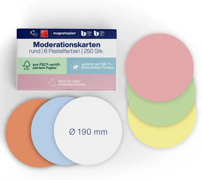 Productafbeelding van Magnetische communicatiekaarten, rond, diameter: 190 mm